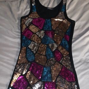 Colorful sequin dress